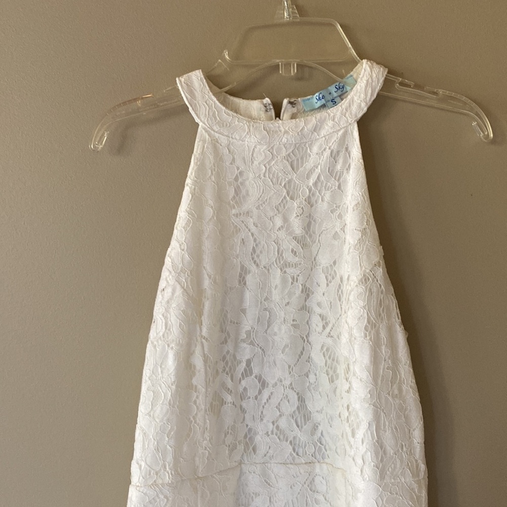 She + Sky White Lace Dress. Size Small - Picture 6 of 7